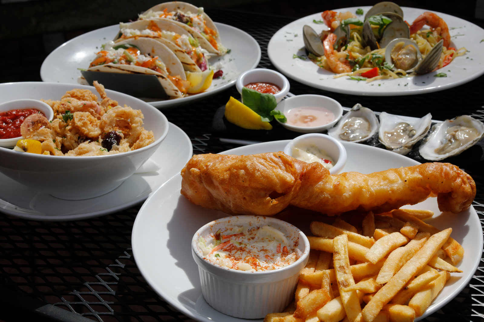 Seafood in the sun